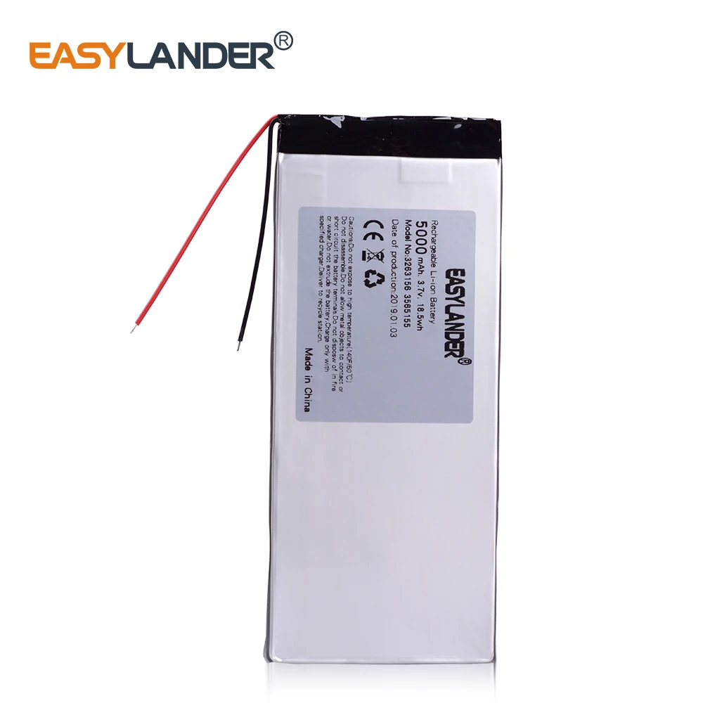3 7 V 3263156 5000MAH литий-полимерный литий-ионный аккумулятор для 8-дюймового 9-дюймового