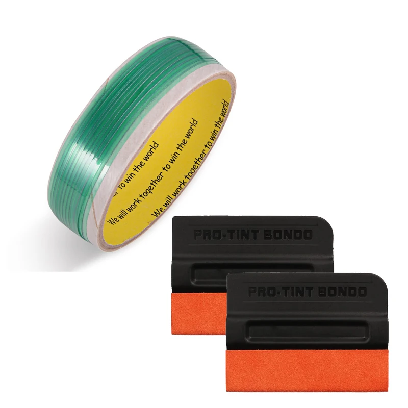

2PCS Suede Felt Squeegee+5M Knifeless Tape Design Line Car Stickers Cutting Tape Carbon Vinyl Car Film Wrap DIY Styling