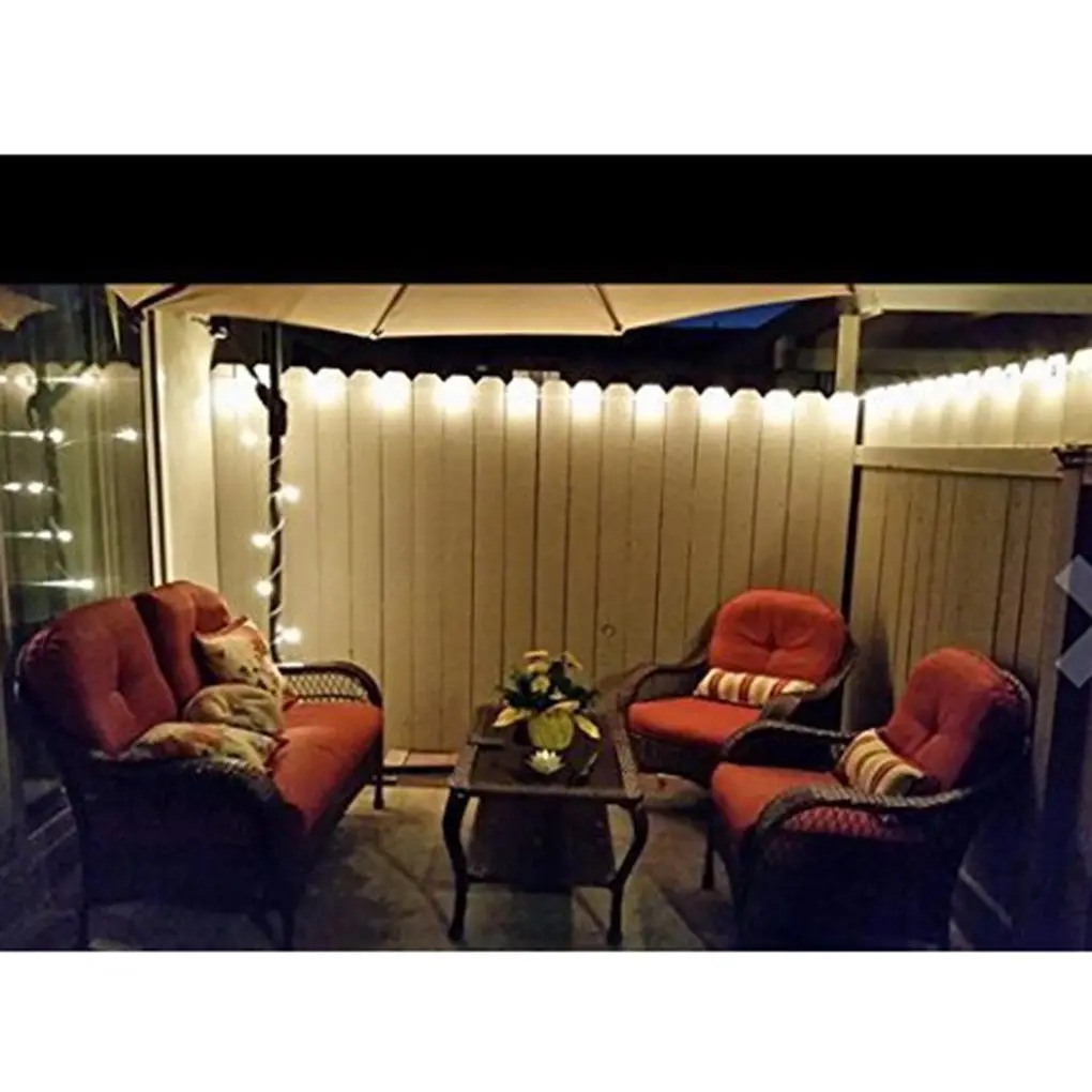 

G40 110V/ 220V Globe String Lights Clear LED Bulbs Energy Saving Backyard Patio Lights Cafe Party Decor