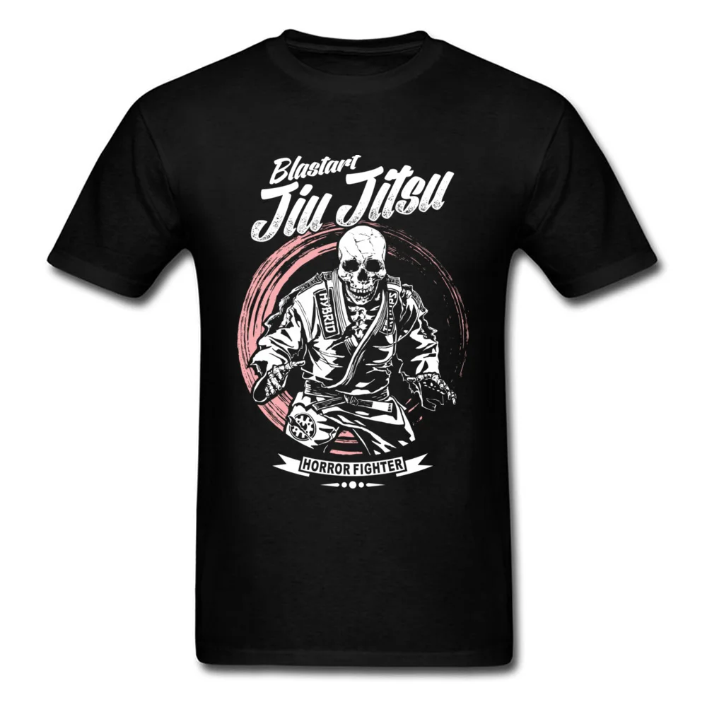 Jiu jitsu Horror Fighter 100% Cotton Fabric Men's Short Sleeve Tees Summer Autumn T Shirts Normal Tee Shirt Company Round Collar Jiu jitsu Horror Fighter black