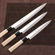 LDZ 8 inch sashimi knife with Scabbard Germany steel cleaver kitchen knives One-sided chef knives sushi knife free shipping