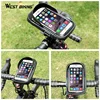 WEST BIKING Bike Rack Waterproof Bicycle Mobile Phone Holder Stand Motorcycle Handlebar Mount Bag For iPhone Samsung Phone Mount ► Photo 3/6