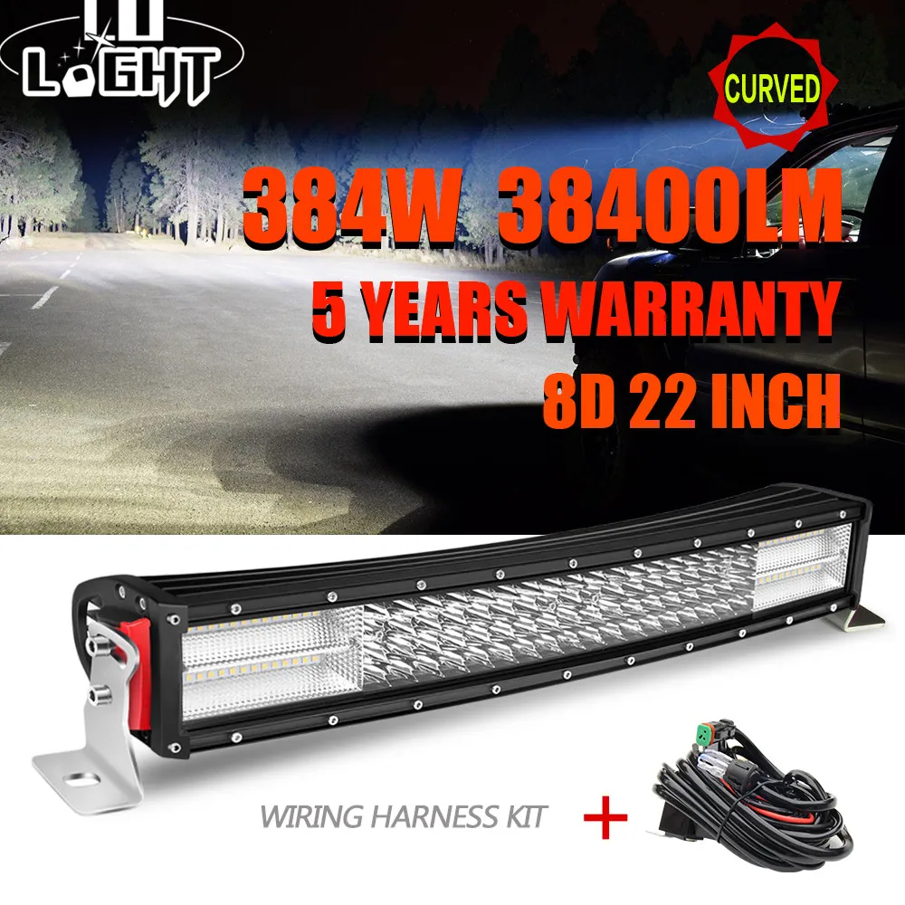 Buy COLIGHT LED Light Bar 22 Inch 4 Row 384W Curved