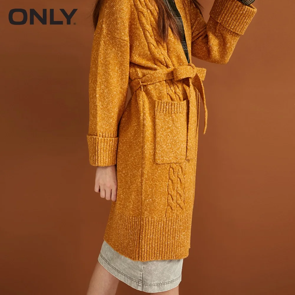 ONLY Women's autumn new cuffed color lace-up sweater | 11833B507