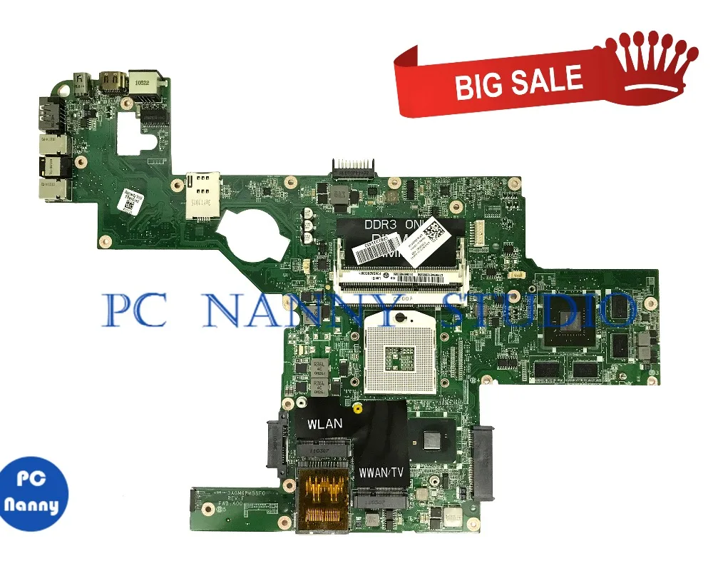 

PCNANNY 0NWF36 NWF36 for Dell XPS L501X Laptop motherboard DAGM6BMB8F0 GT435M 2G notebook mainboard tested