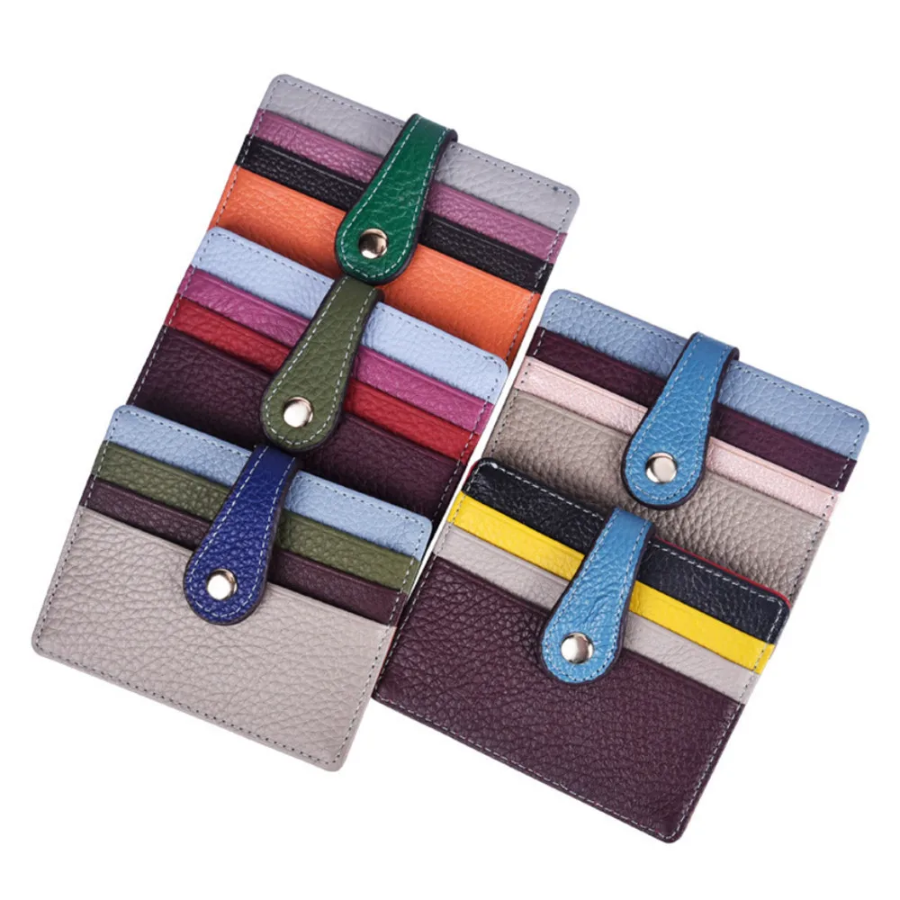 

MOLAVE Wallets & Holders fashion wallet women&men multi-card small card purse new mixed color buckle purse randomly deliver 9405
