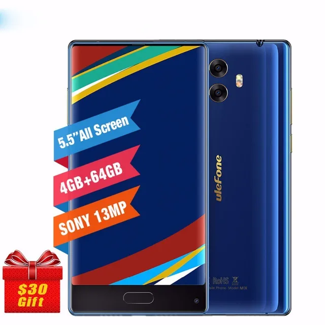 Best Price Ulefone Mix MTK6750T Octa Core Android 7.0 4GB RAM 64GB ROM 13.0MP Fingerprint Rear Camera 5.5 Inch Touch Sensor Mobile Phone