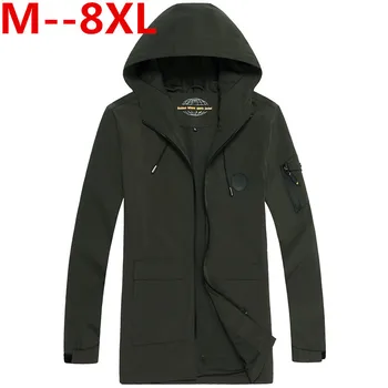 

Plus size 10XL 8XL Spring Autumn Outdoors Hoodie Manteau Veste Homme Softshell Jacket Men Windbreaker Man Coat Chaquetas Hombre