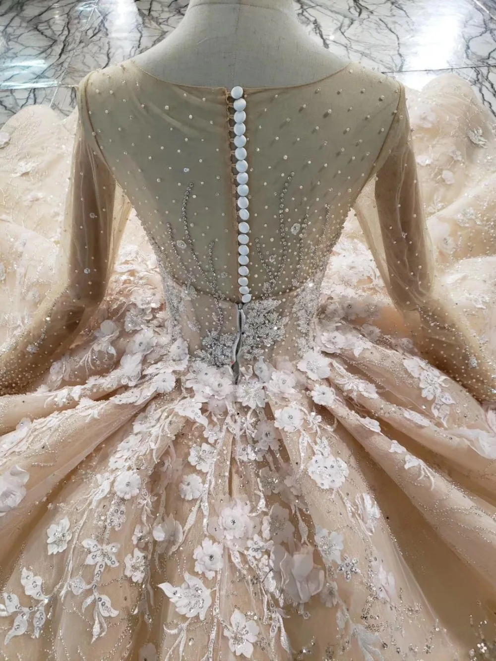 rhinestones luxury wedding dress