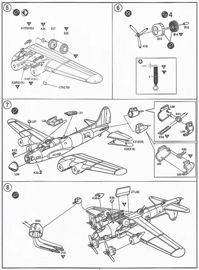 ACADEMY 12490 B-17G "летающая крепость" Тяжелый бомбер