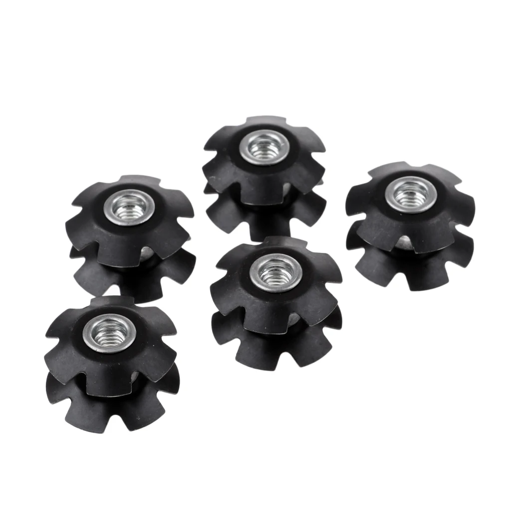5Pcs Bike Fork Stem Headset Top Cap Bicycle Headset Star Nut for MTB Bikes Aluminium Alloy Fangled Nut