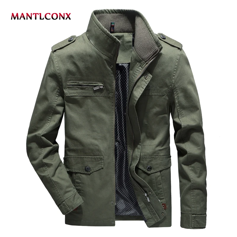 MANTLCONX повседневная куртка мужская Осенняя модная мужская куртка с воротником-стойкой мужские куртки и пальто Мужская Брендовая верхняя одежда мужская одежда