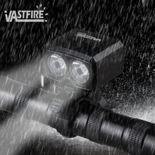Waterproof USB Rechargeable Light 2X XM-L T6 LED Bike Headlights 5 Modes Cycling Lamp Built-in Battery Torch