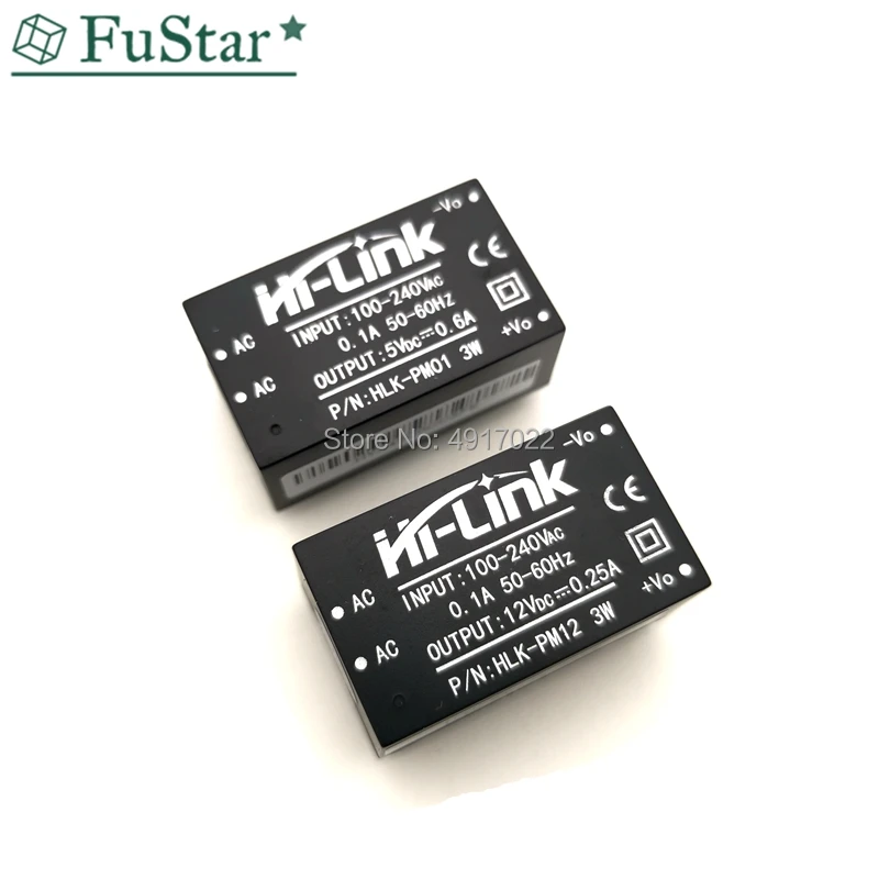 HLK-PM01 HLK-PM03 HLK-PM12 AC-DC 220V 5 V/3,3 V/12 V Мини модуля питания, интеллигентая(ый) бытовой выключатель питания модуль