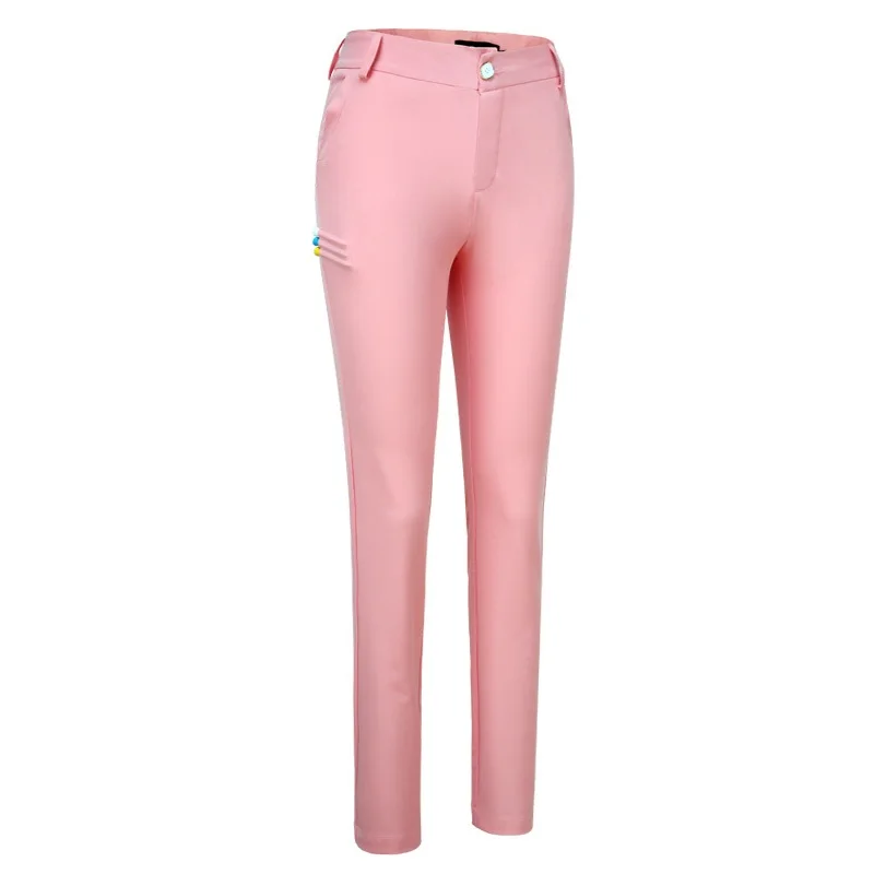 

Ladies High Elastic Golf Pants Womens Quick Dry Trousers Can Inserted Ball Tee Trousers Female Slim Stretch Sports Pants AA51868