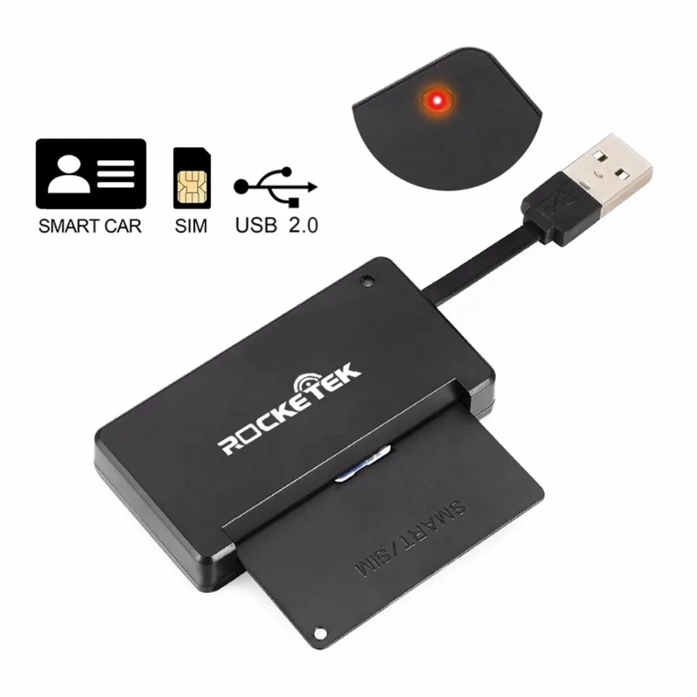 ROCKETEK SCR3 CAC ID SIM чип считыватель смарт-карт USB 2,0 костюм для CAC(универсальная карта доступа) Государственный ID национальная ID карта