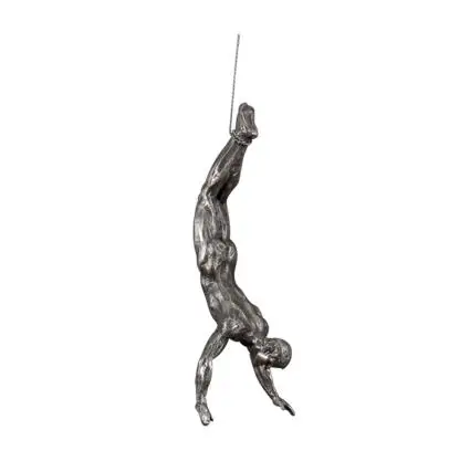 Американская Ретро скульптура скалолазание персонаж стены ofing ТВ настенный подвесной Современный домашний декор - Цвет: Silver A