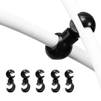 

5Pcs Hose Fixed Pipe Line Mountain Bicycle Rotating Disc Brake Gathering S Hook Durable Smooth Cable Buckle Black Cycling