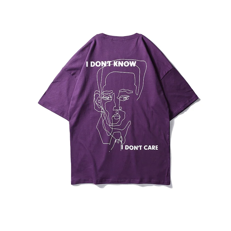 Летняя хлопковая футболка с надписью «I don't care about the» в Корейском стиле, в стиле хип-хоп, с принтом, для женщин, свободная, большого размера, для пары, модная футболка с коротким рукавом, топы