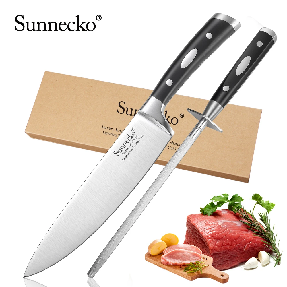 SUNNECKO Professional 8 5 ''шеф повар ножи 1 4116 сталь острое лезвие черная ручка из АБС