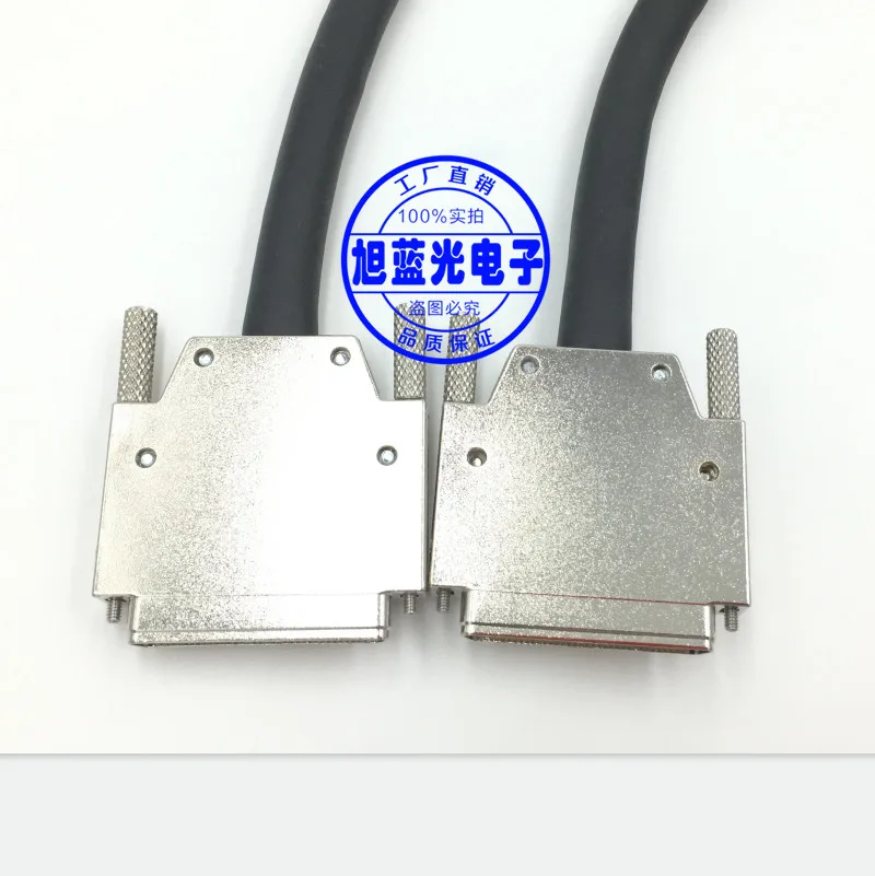 mâle broches amphenol scsi câble vhdci avec double anneau magnétique