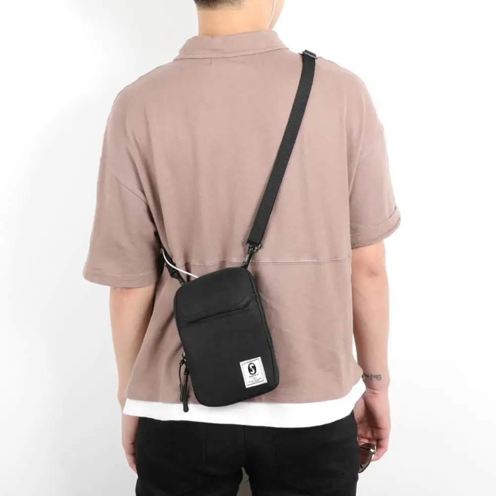 

Men Mini Square Shoulder Bag Tote Hip Hop Fashion Mobile Phone Casual Crossbody Messenger Bags Pouch Travel Wallet Small Handbag