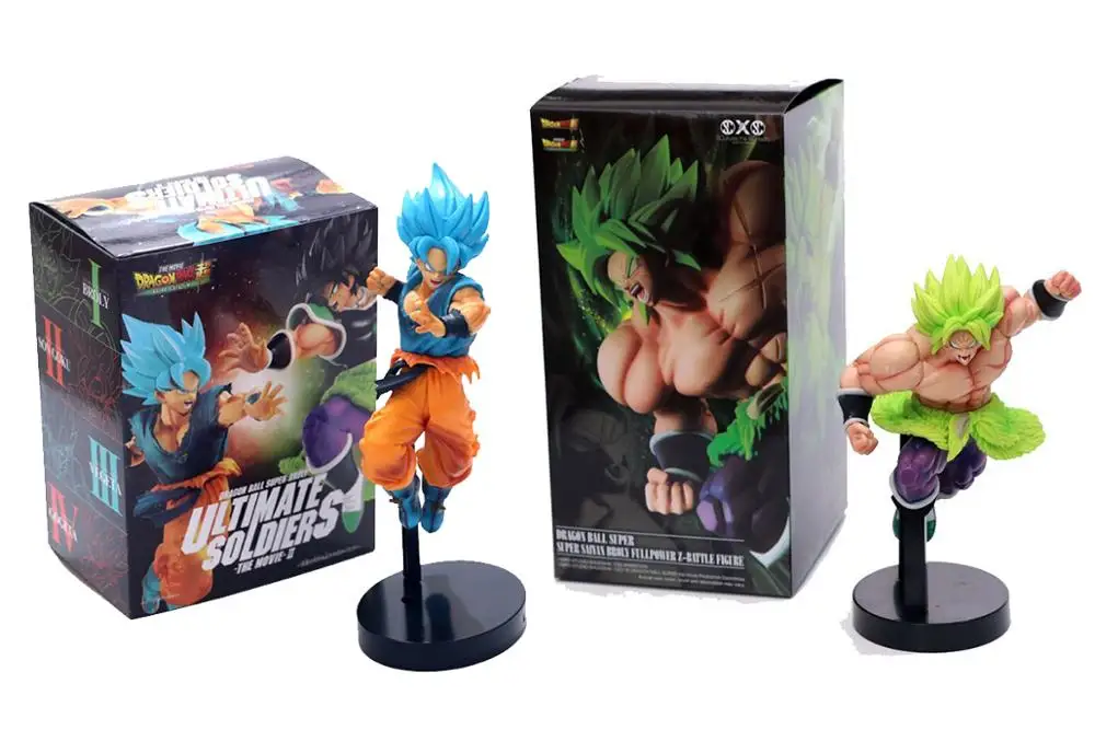 Аниме Фигурка 21 см Dragon Ball SUPER Goku Blue Kakarotto Super Saiyan Broly Z-batch ПВХ фигурка Коллекционная модель игрушки