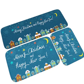 

Honlaker Christmas Cartoon Long Mat Kitchen Anti-slip Floor Mat Entrance Door Mat Absorbent Bathroom Shower Doormat