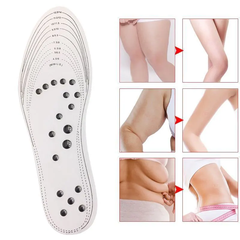 

Slimming Insole Removal Of Fat Healthy 2pcs Transparent Beauty Sole Magnetite Massager