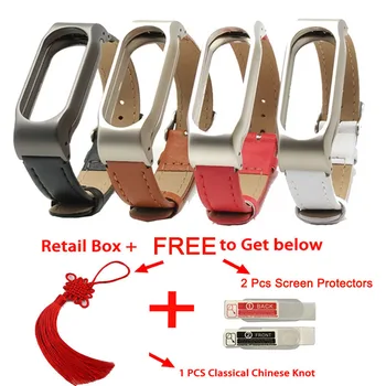 

For Xiaomi Mi Band 2 Leather Strap Wrist Band For Mi band 2 Screwless Bracelet for Miband 2 For mi 2 wristband Smart Accessory