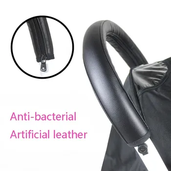 

Pram Stroller Accessories Covers Handle Wheelchairs Baby Stroller Armrest Pu Protective Case For babyzen yoyo yoya stroller