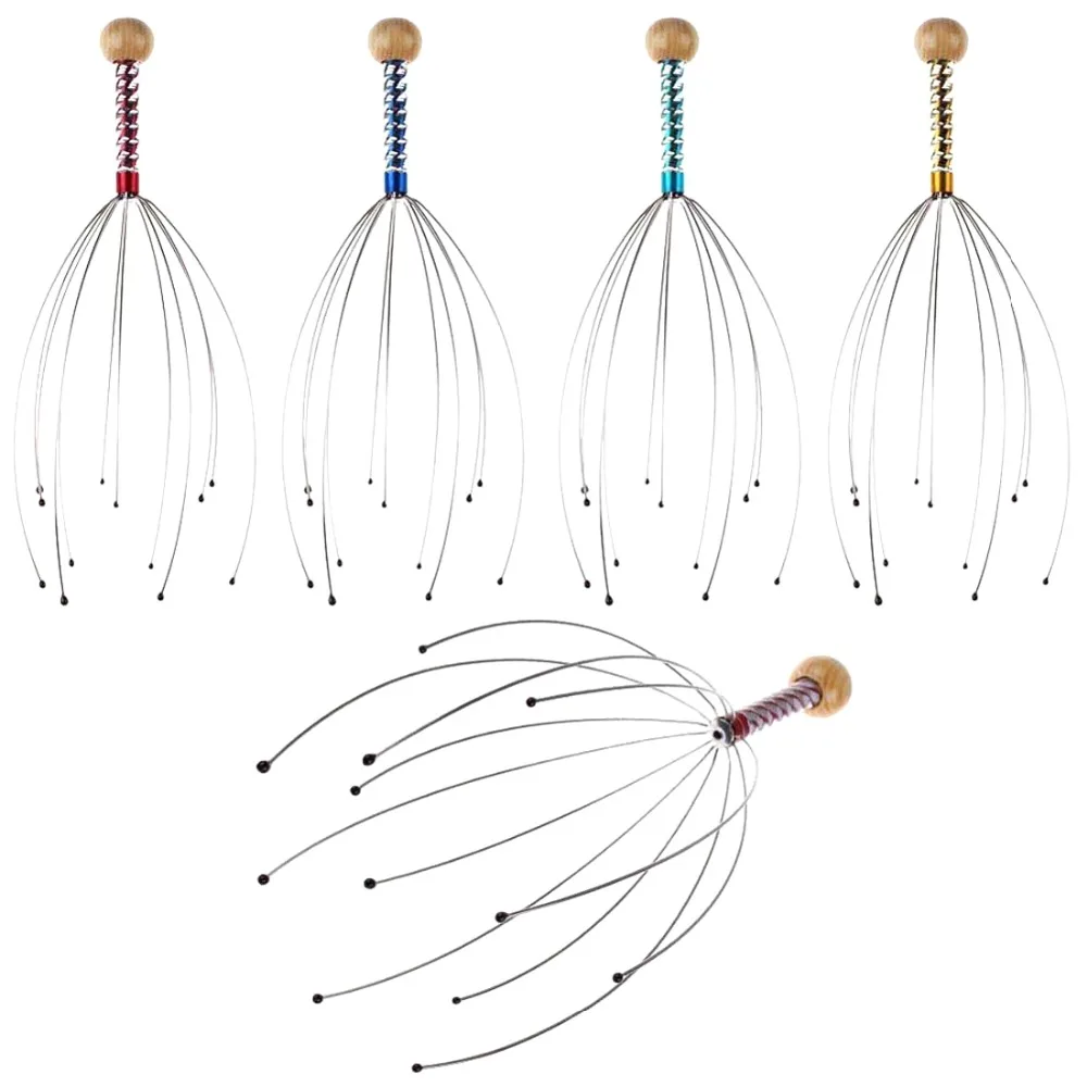 1 шт. массажер для головы, массажер для когтей, массажер для шеи, осьминог, массаж головы, расслабление, спа, исцеление, сплав, облегчение, уход за головой, свободная голова