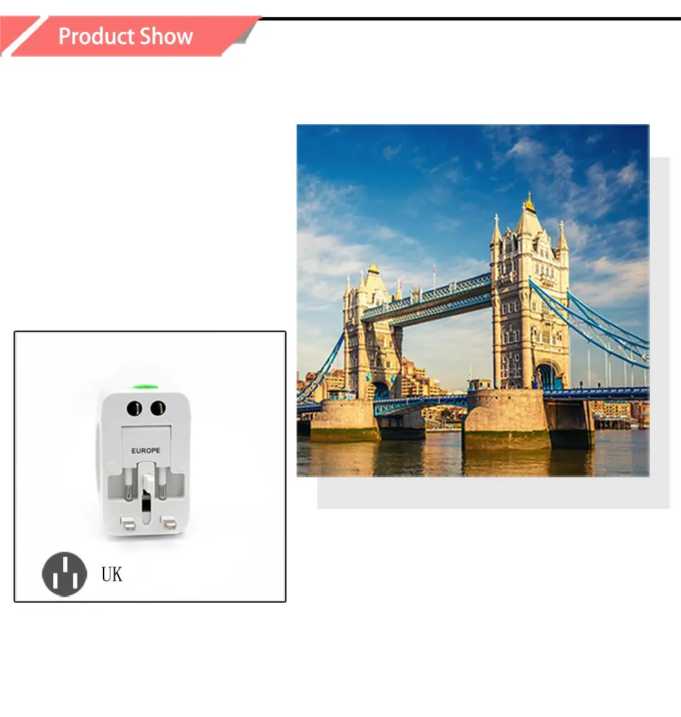 Dual USB Charging Port All in One Universal Worldwide Convenient Travel Wall Charger AC Power UK AU US EU Plug Adapter Adapter (6)