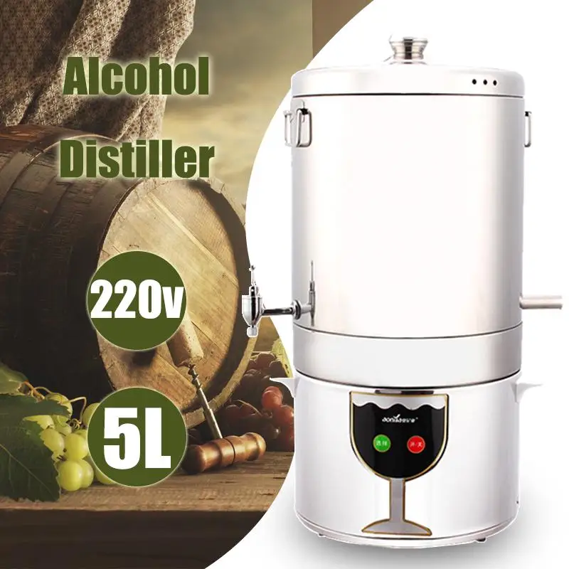 

1500W 5L Multi-functional Electric DIY Home Distiller Boiler Stainless Alcohol Wine Beer Essential Brewing Winemaking Machine