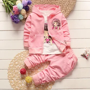 

BibiCola baby girls clothing sets spring autumn fashion infant tracksuit costume newborn baby girl sport suit baby clothes set