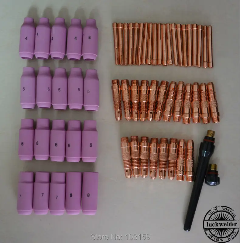 

TIG KIT Connector For WP17 18 26 TIG Welding Torch Consumables 62pcs