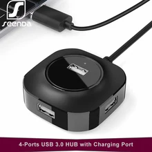 SeenDa usb-хаб 3,0/2,0 высокоскоростной 4 порта USB 3,0 Разветвитель переключатель с порт зарядки Micro USB для ПК компьютер ноутбук аксессуары