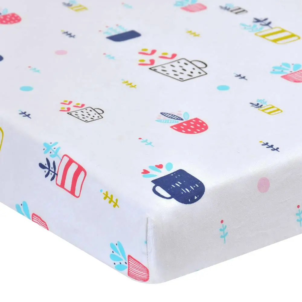Cotton Crib Fitted Sheet Soft Breathable Baby Bed Mattress Cover Cartoon Newborn Bedding For Cot Cotton Crib Fitted Sheet Soft Breathable Baby Bed Mattress Cover Cartoon Newborn Bedding For Cot
