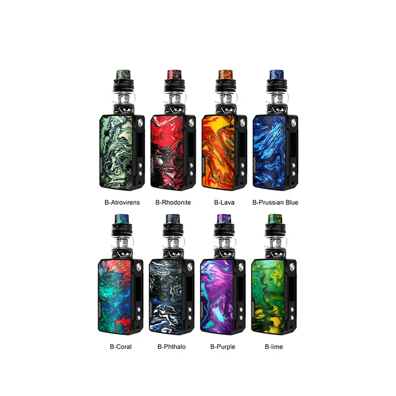 New Color VOOPOO Drag Mini Platinum Kit 117w Box Mod Vape 4400mah E Cigarettes 5ml UFORCE T2 tank P2/N1 Coils Mini Drag 2 Box