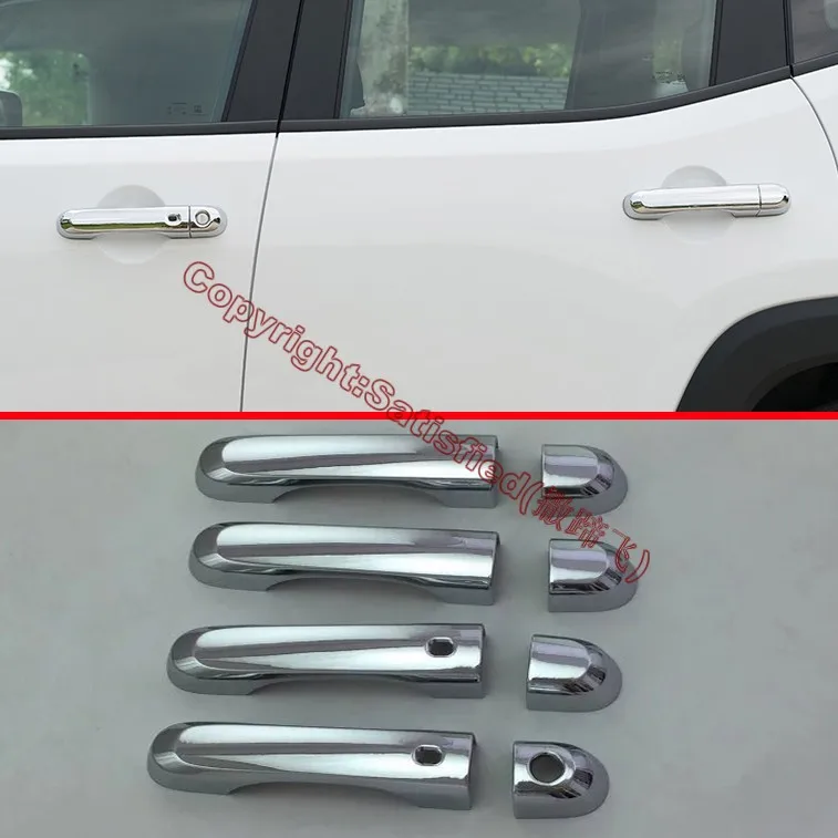 

ABS Chrome Door Handle Cover Trim With Smart Hole For JEEP Renegade 2015 2016 2017