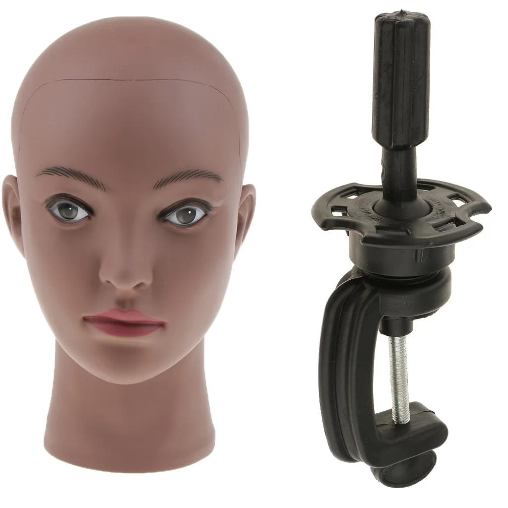 Cosmetology Mannequin Head Africa Female Model with Clamp Stand