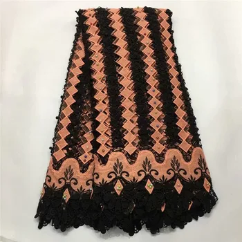 

French laces fabrics high quality 2019 African tulle laces embroidered Nigerian laces fabrics for wedding dress 5 yards E65-2409
