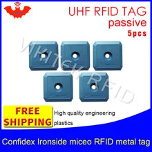 UHF RFID металлическая бирка confidex ironside mirco 915 м 868 м Impinj Monza4QT EPC 5 шт. прочные ABS Смарт пассивные RFID метки