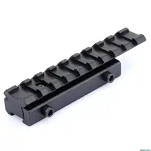 Алюминий 11 мм Нижний ласточкин хвост конвертировать в 20 мм топ Пикатинни Уивер рельсы адаптер тактический прицел удлинение крепления база 11 мм до 20 мм