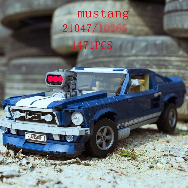 

legoing mustang Ford GT technic aston DB5 block toys car Without motor 21047 10265 brick creator expert toys gifts for children