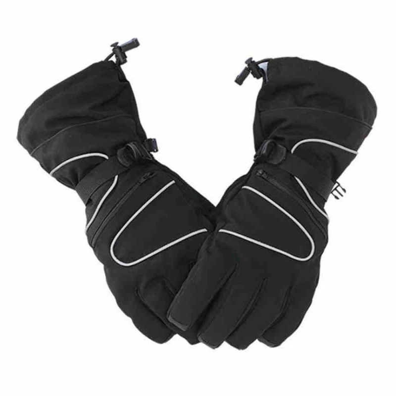 Лыжные перчатки Runature для мужчин зимние спортивные перчатки для катания на лыжах с карманом на молнии теплые ветрозащитные водонепроницаемые мужские лыжные перчатки