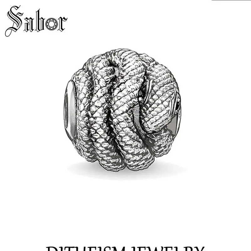 

thomas DIY Beads Snake Charm 2019 Fashion Silver Jewelry Gift Women Men Boy Girl Fit Bracelets Necklace Choker accessories