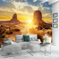 На заказ обои красивые пейзажи вечернее солнце настенные картины комната живопись для стен декор спальня украшения дома YBZ053