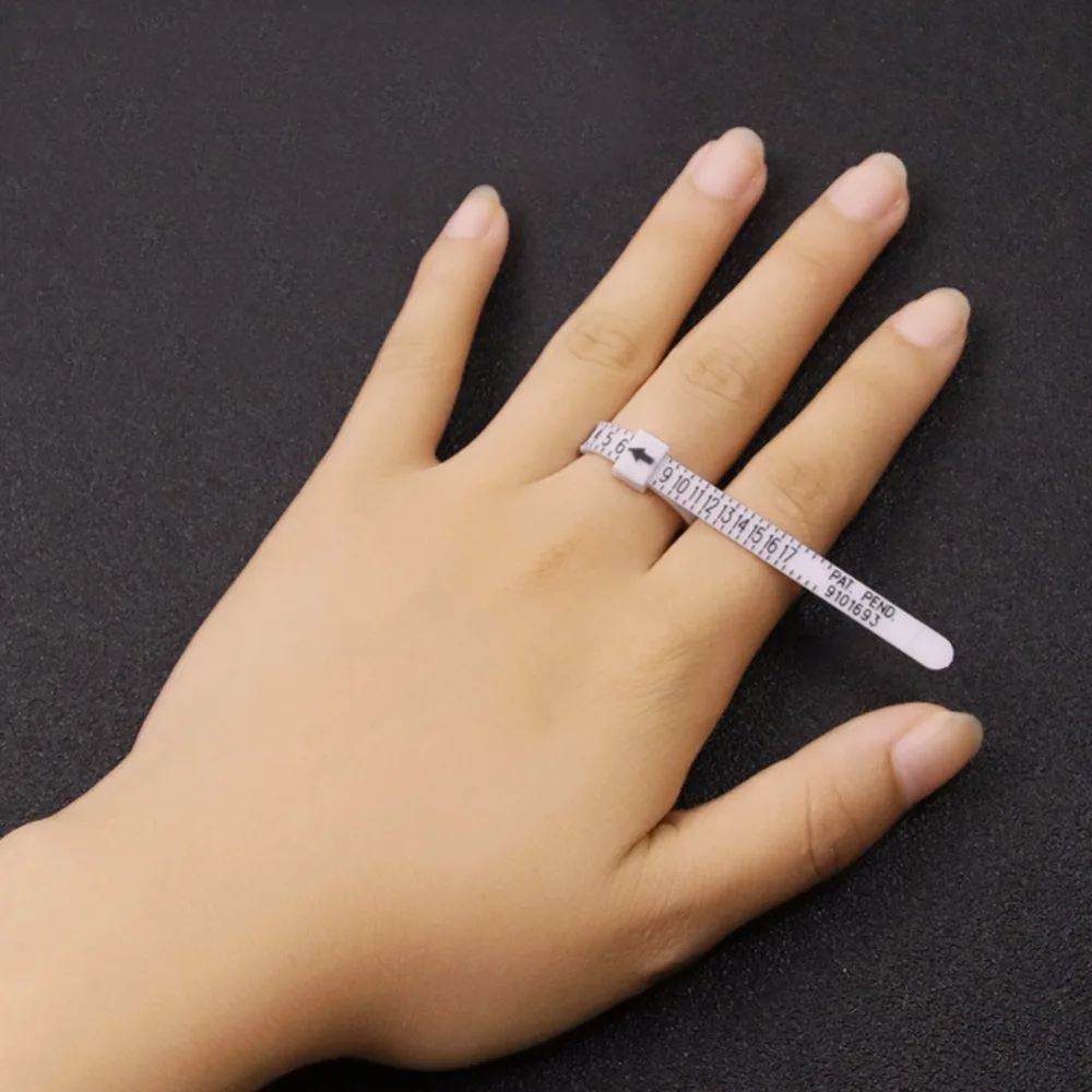 New Style Measuring US UK Scale Ring Sizer Measure Finger Gauge For Wedding Band Genuine Tester #278621 | Инструменты
