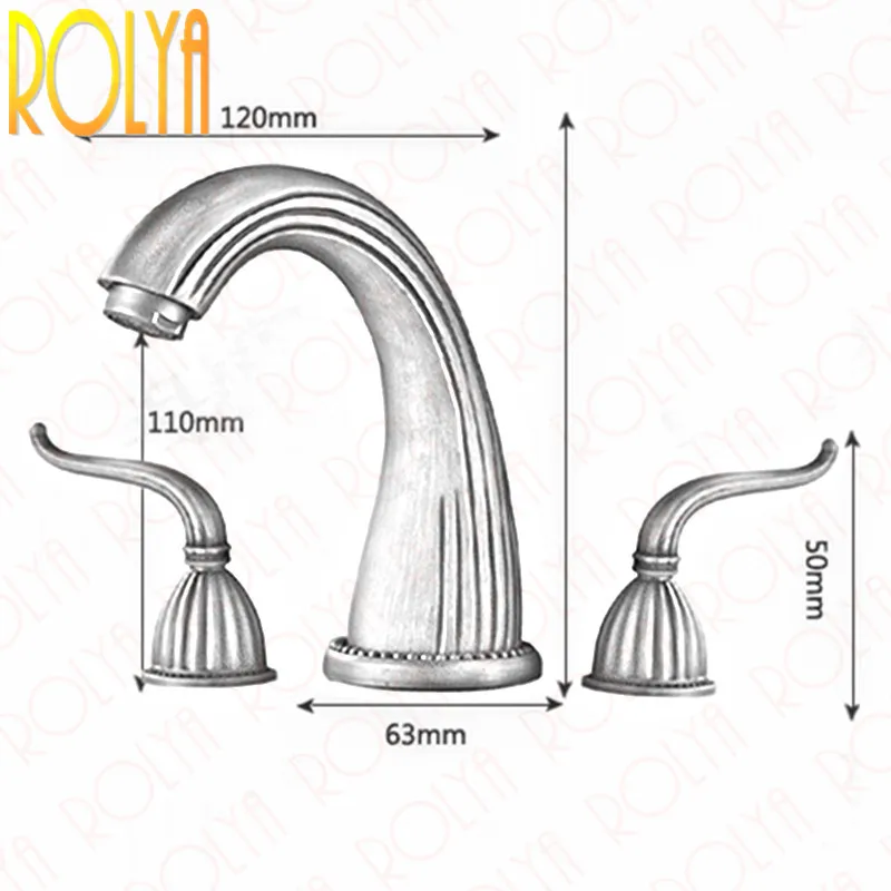 Rolya Vintage Widespread Basin Faucets (1)